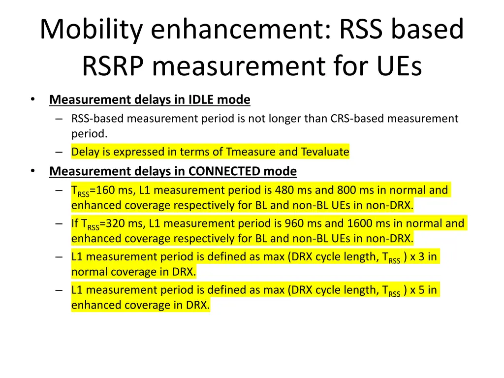 mobility enhancement rss based rsrp measurement 3