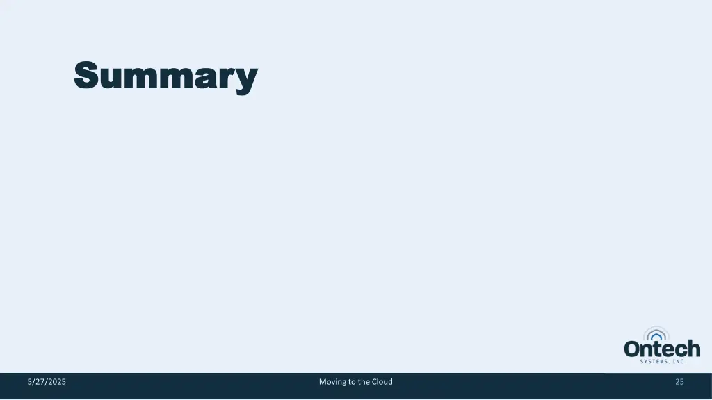 summary summary