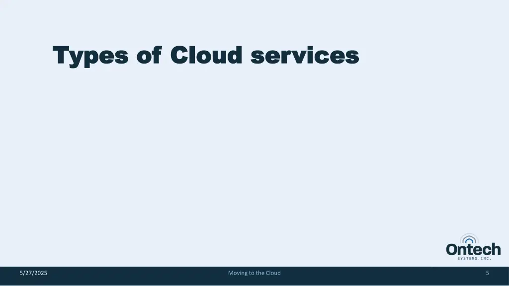 types of cloud services types of cloud services