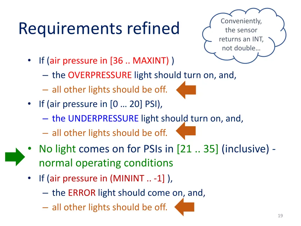 conveniently the sensor returns an int not double