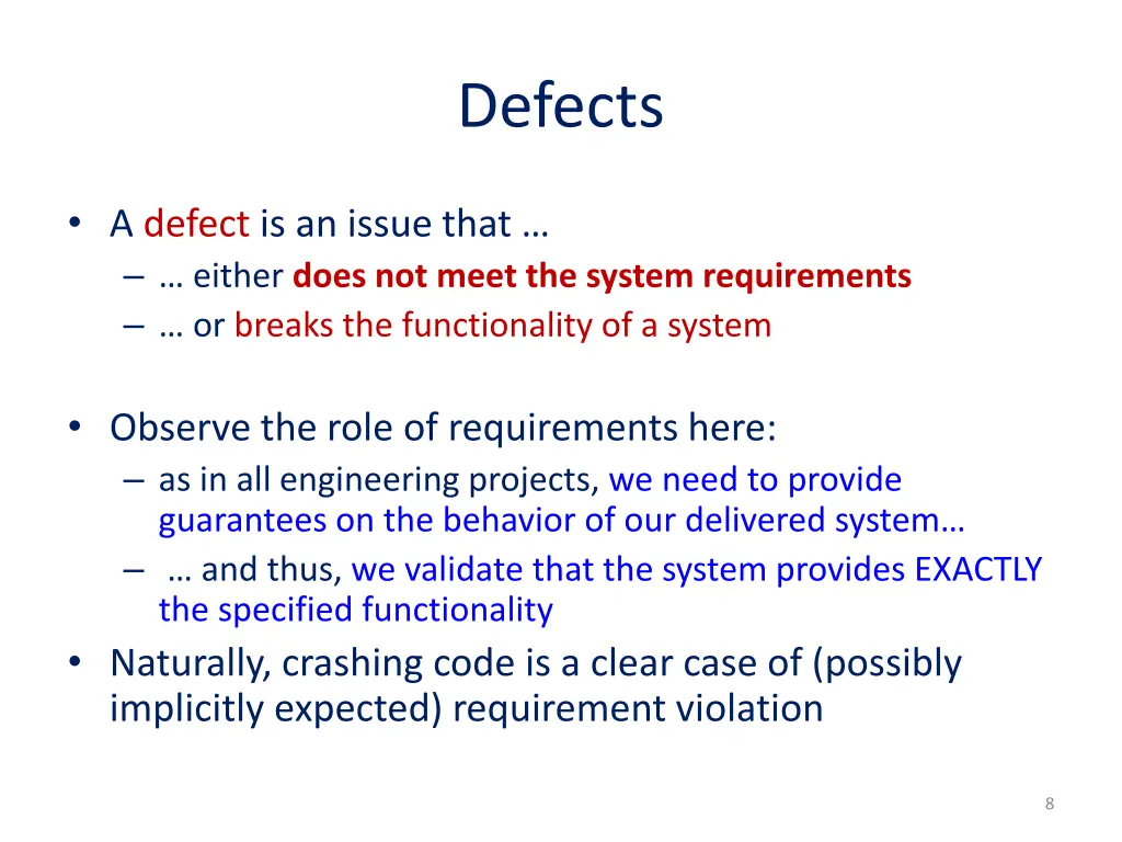 defects