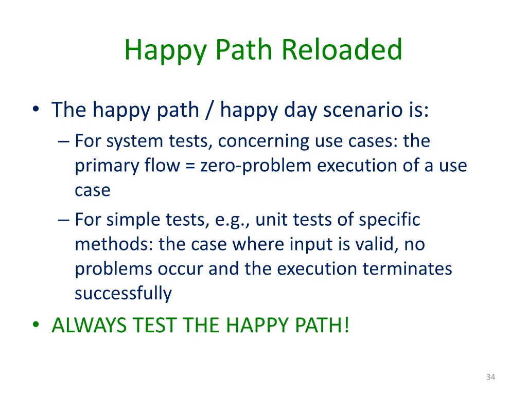 happy path reloaded