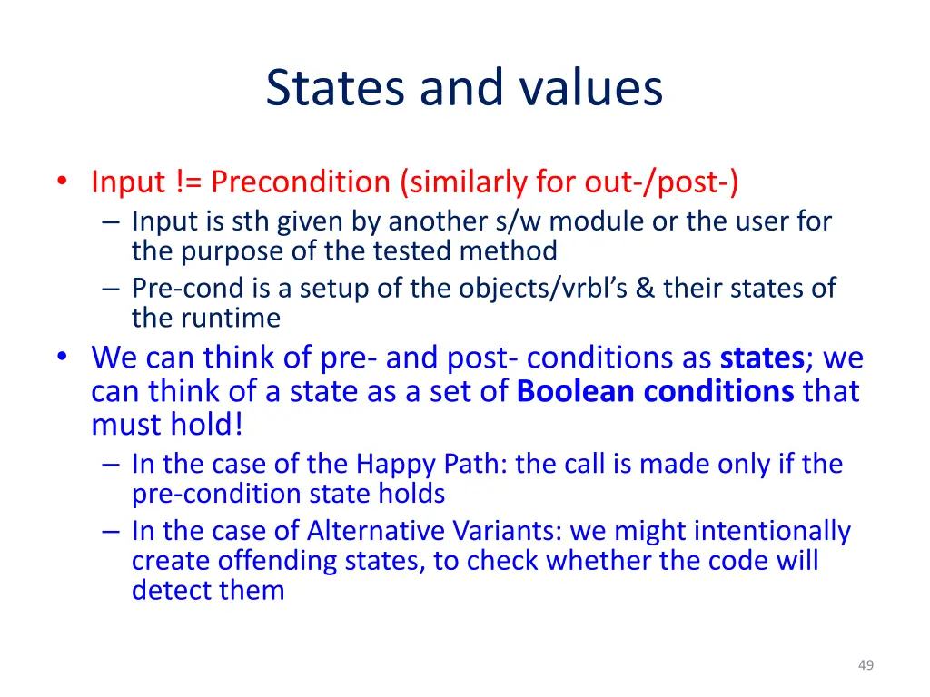 states and values