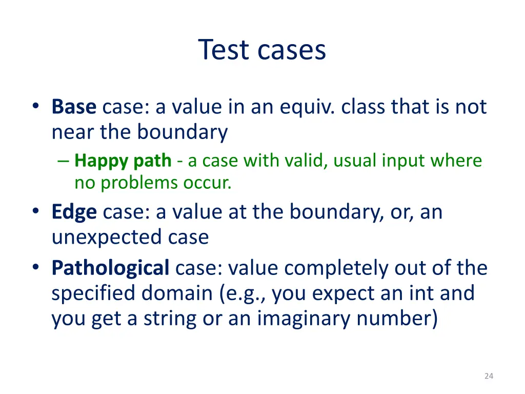 test cases