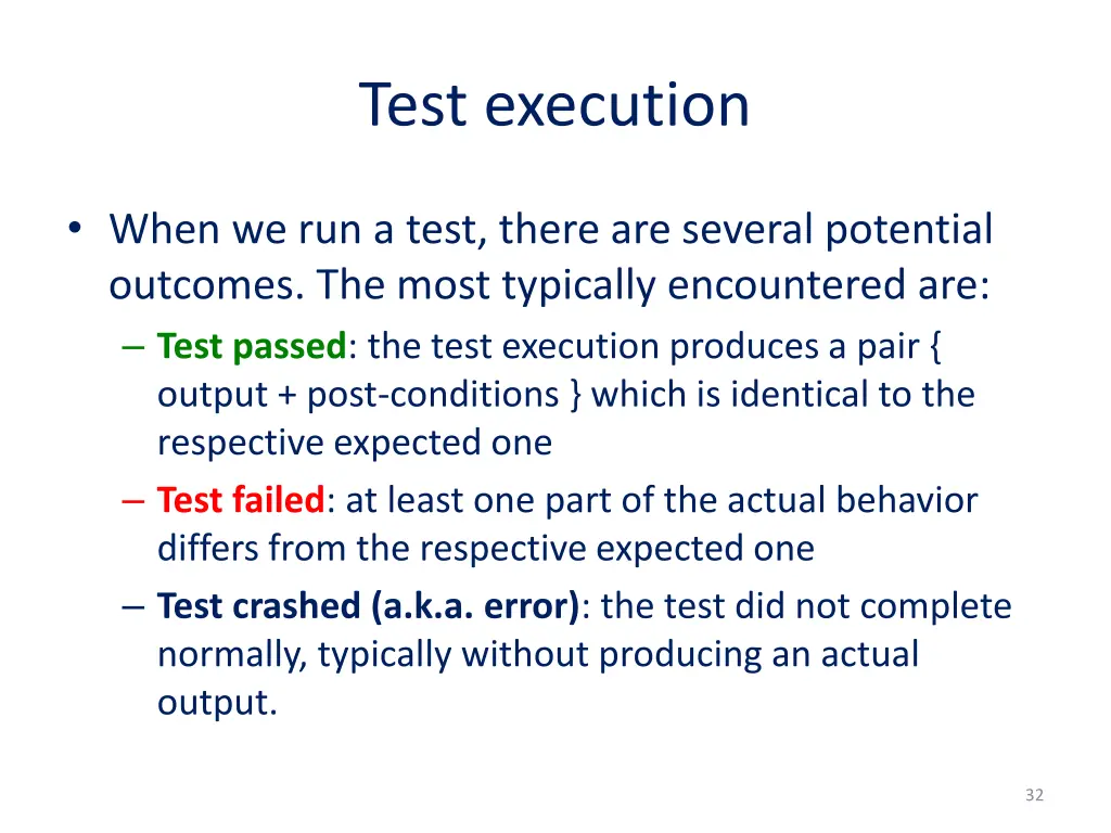 test execution