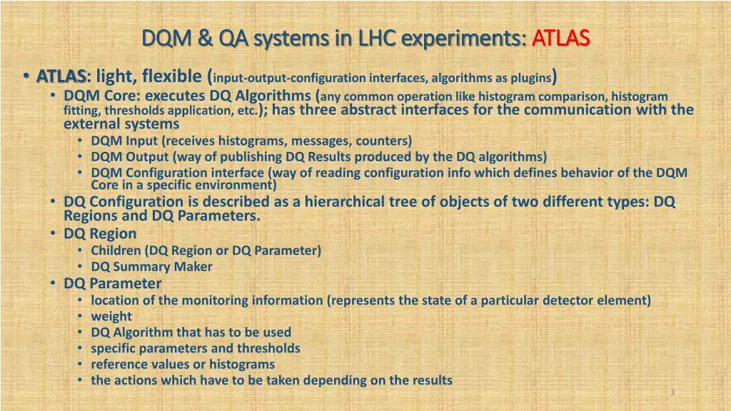 dqm qa systems in lhc experiments dqm qa systems