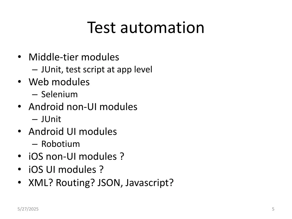 test automation