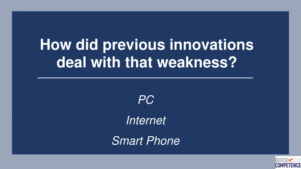 how did previous innovations deal with that 1