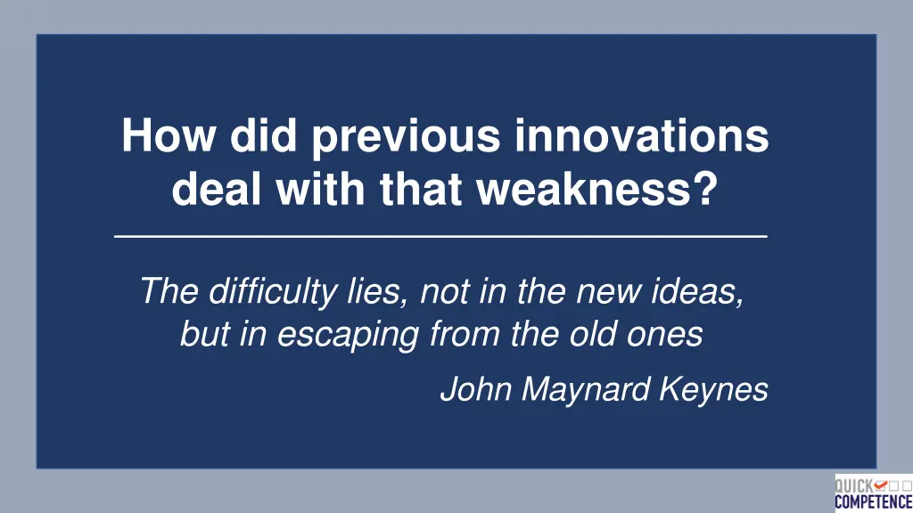 how did previous innovations deal with that 3