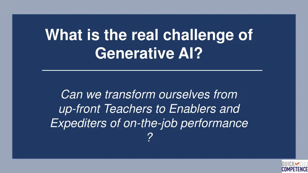 what is the real challenge of generative ai 1