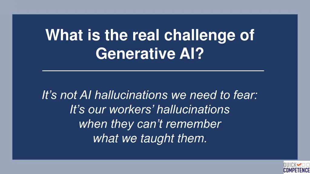 what is the real challenge of generative ai 2