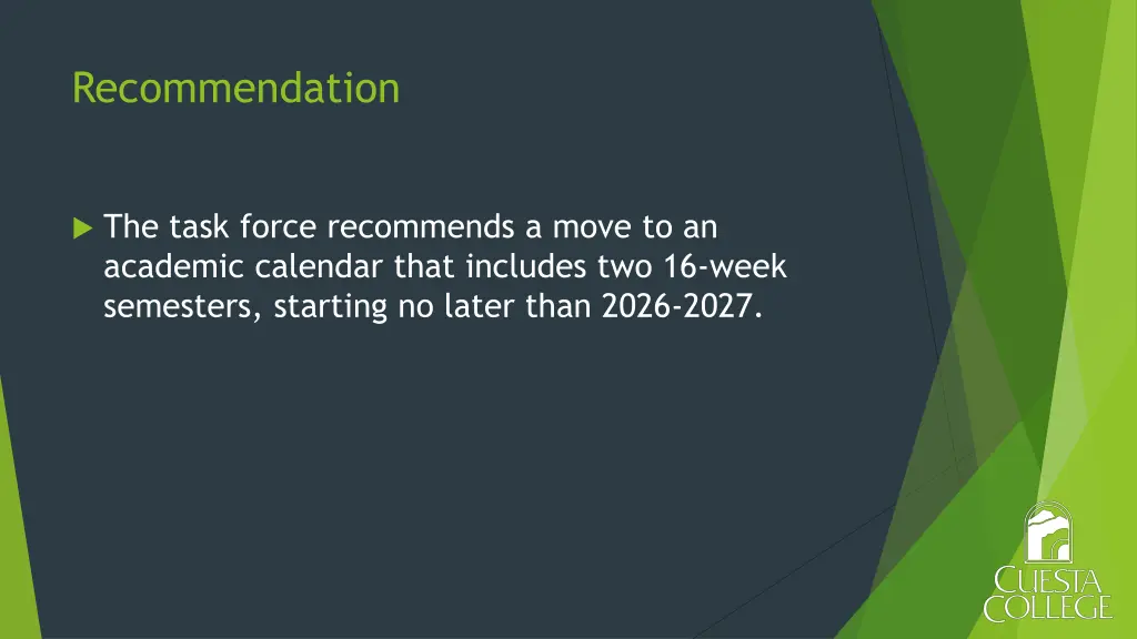 recommendation