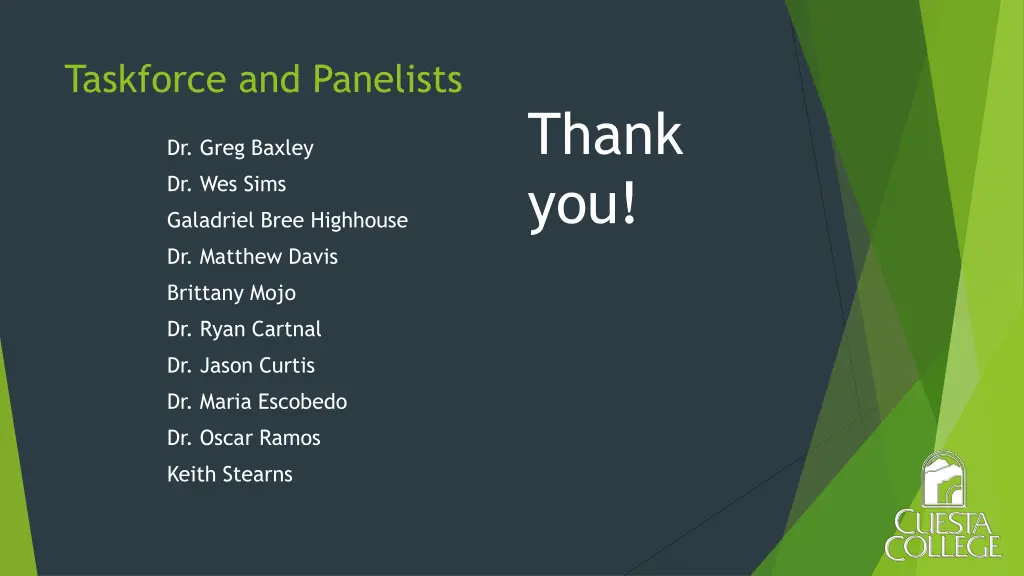taskforce and panelists