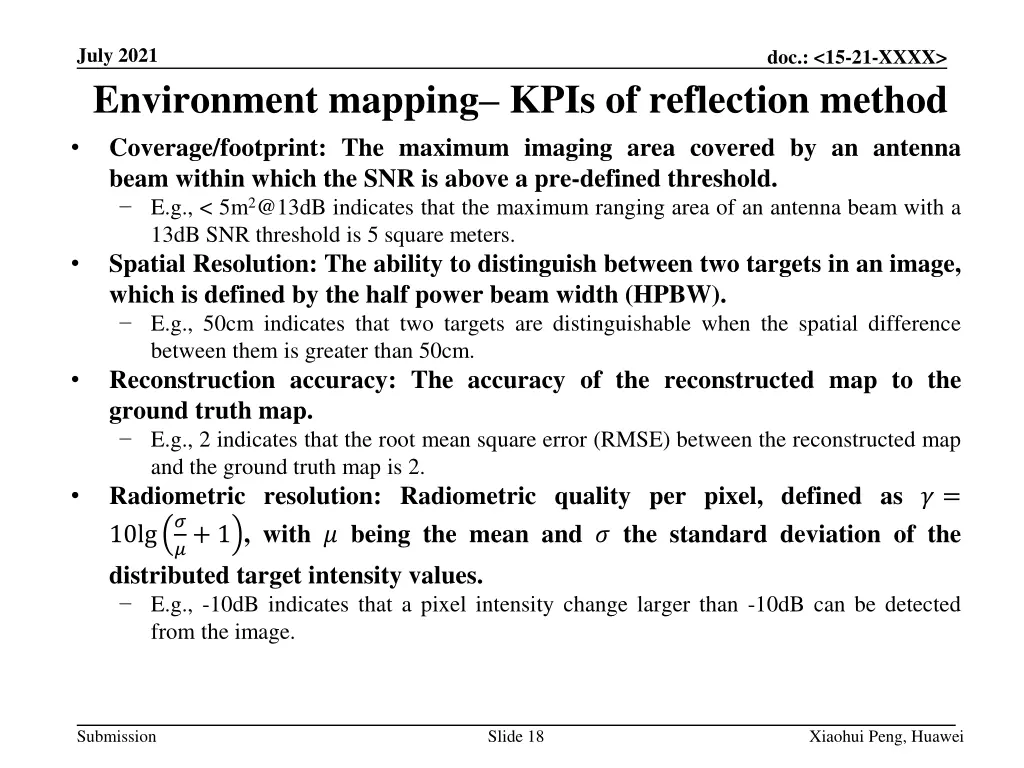 july 2021 environment mapping kpis of reflection