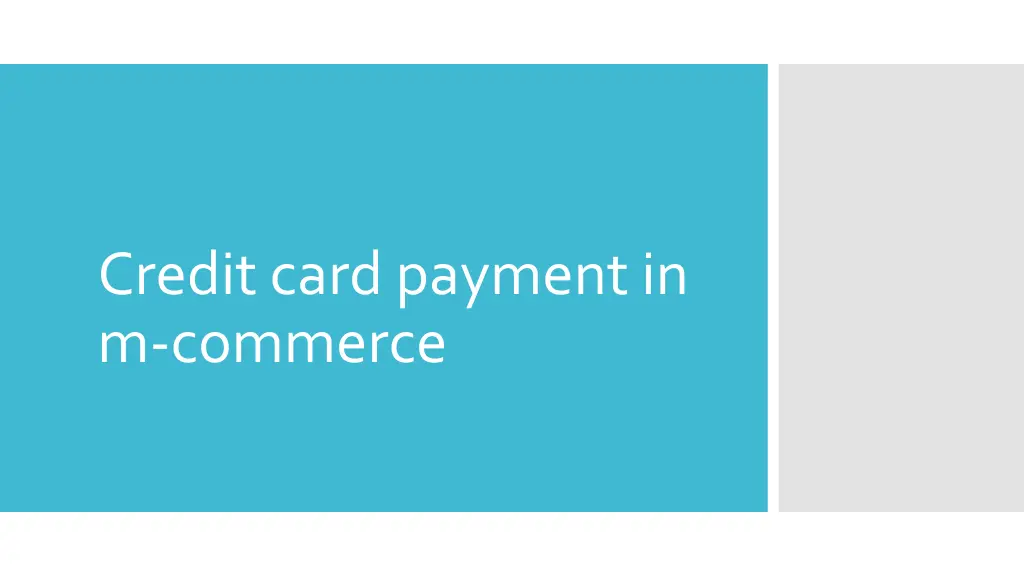 credit card payment in m commerce