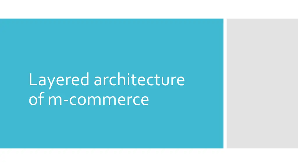 layered architecture of m commerce
