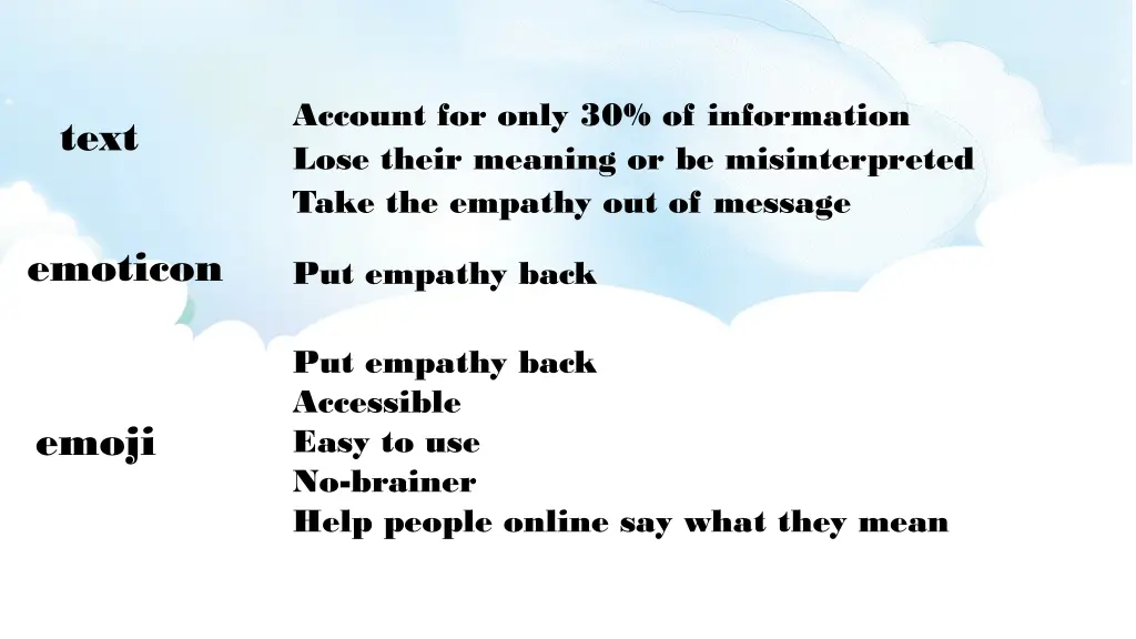 account for only 30 of information lose their