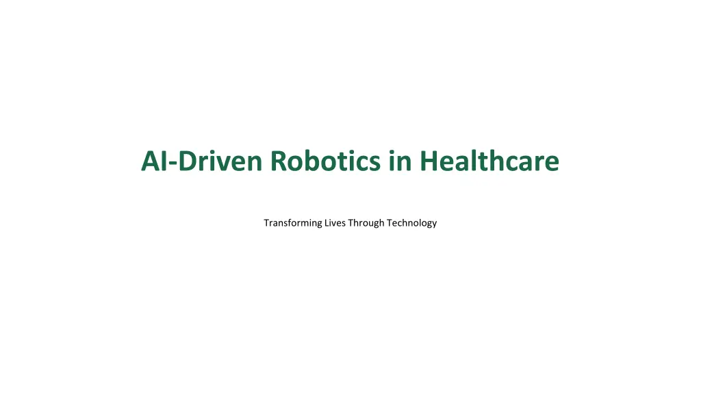 ai driven robotics in healthcare
