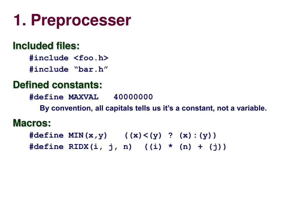 1 preprocesser