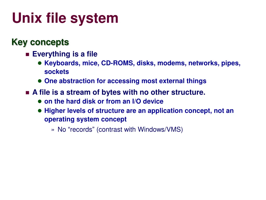 unix file system