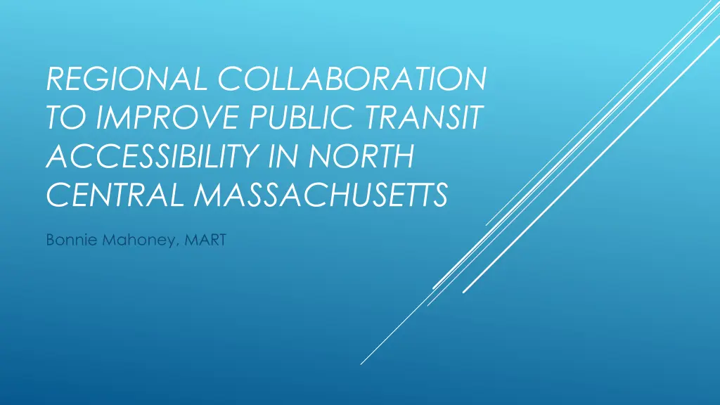 regional collaboration to improve public transit
