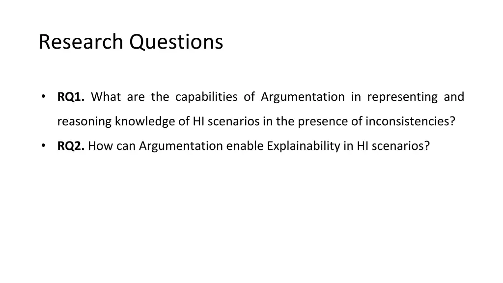 research questions