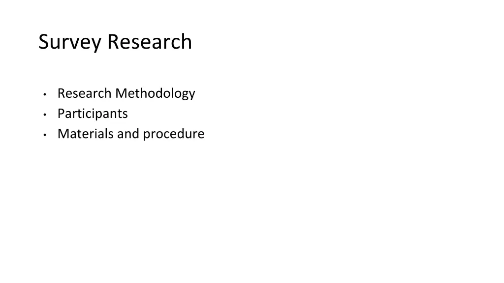 survey research