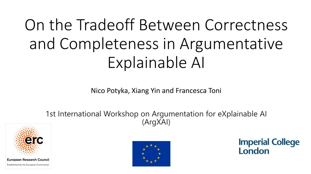 on the tradeoff between correctness