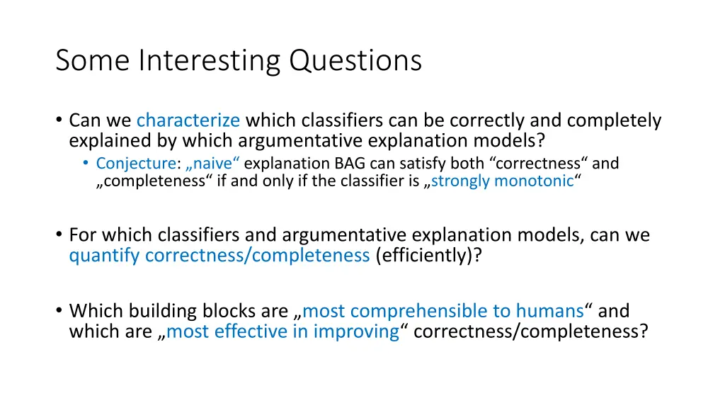 some interesting questions