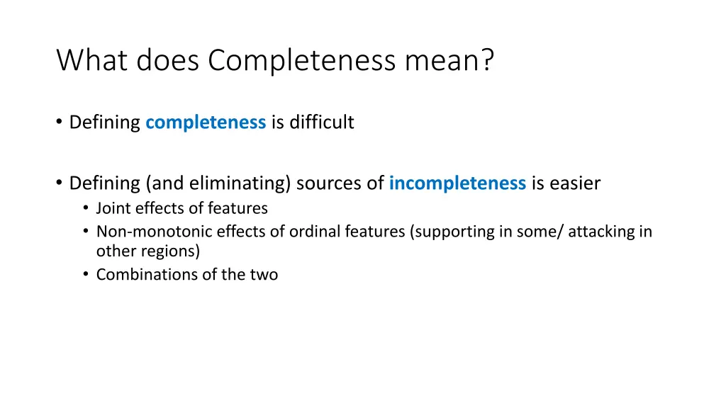 what does completeness mean