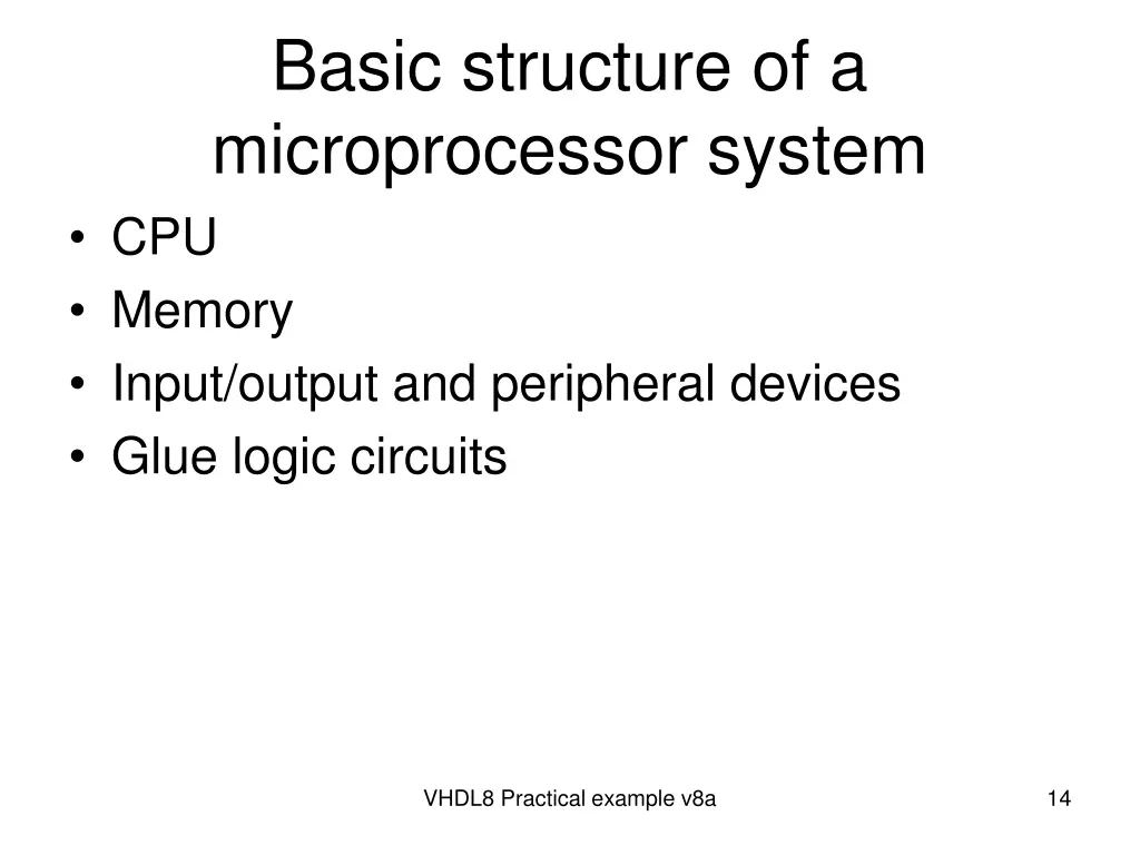 basic structure of a microprocessor system