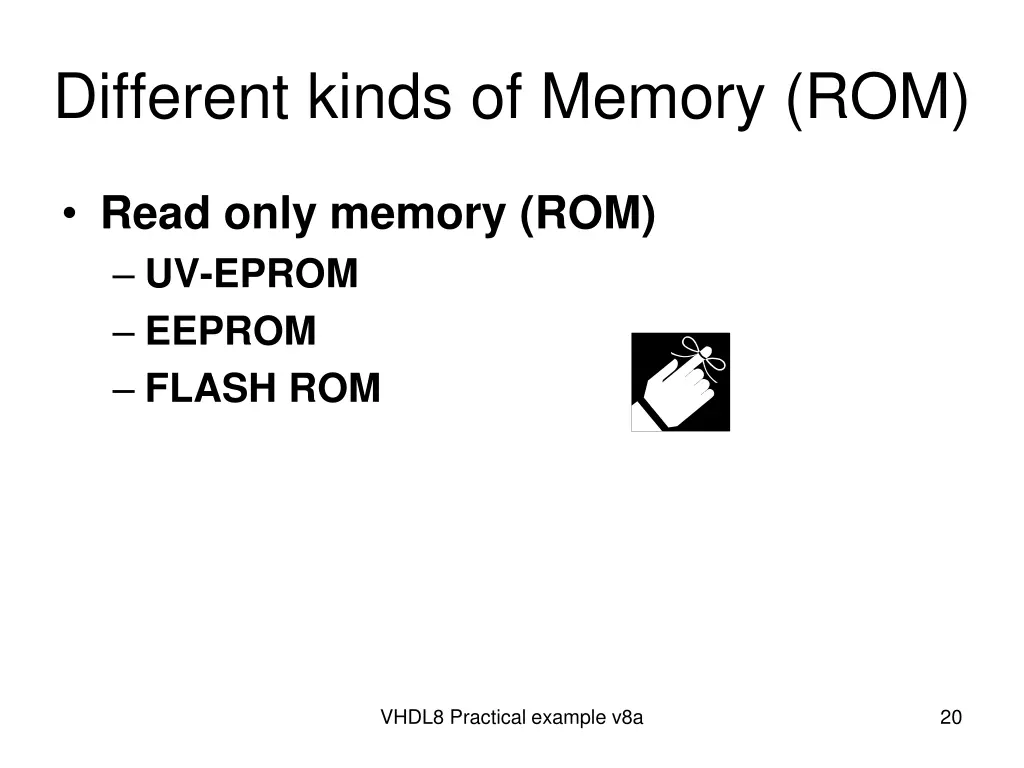 different kinds of memory rom