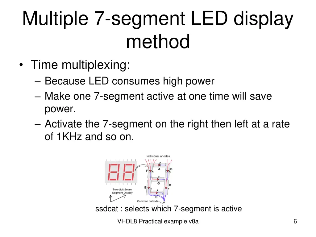 multiple 7 segment led display method time