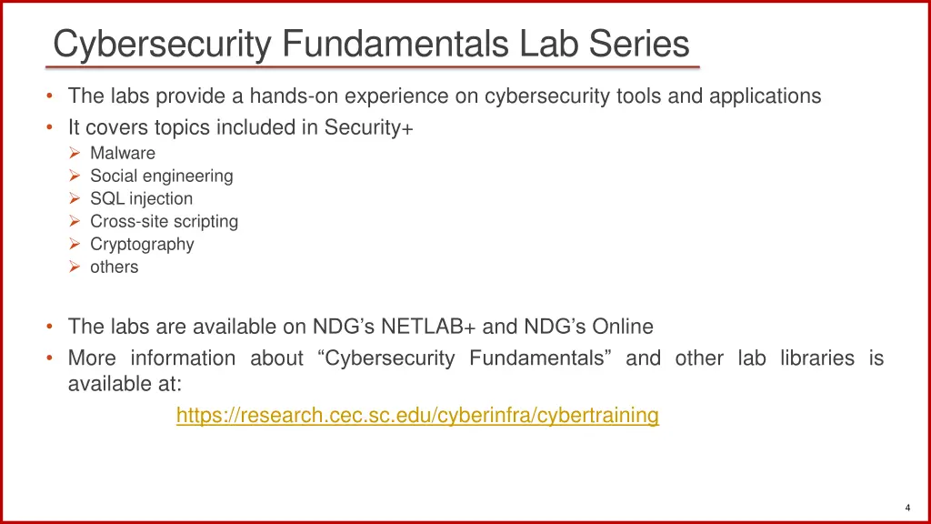 cybersecurity fundamentals lab series 1