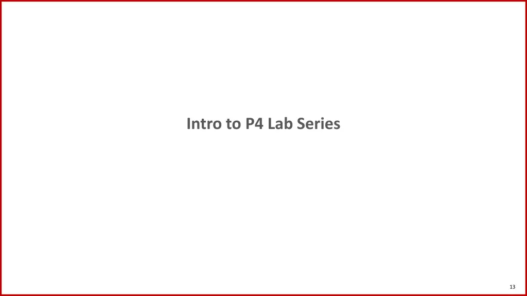 intro to p4 lab series