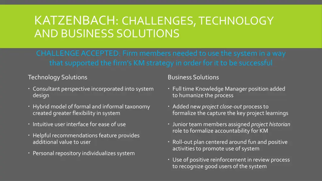 katzenbach challenges technology and business