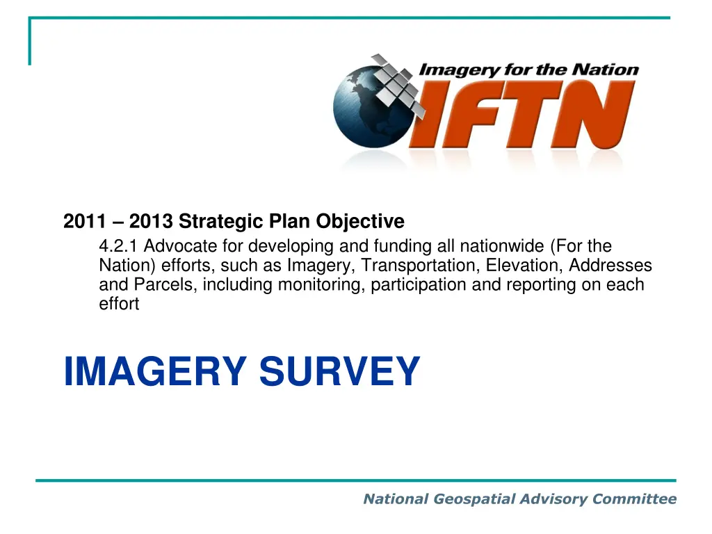 2011 2013 strategic plan objective 4 2 1 advocate