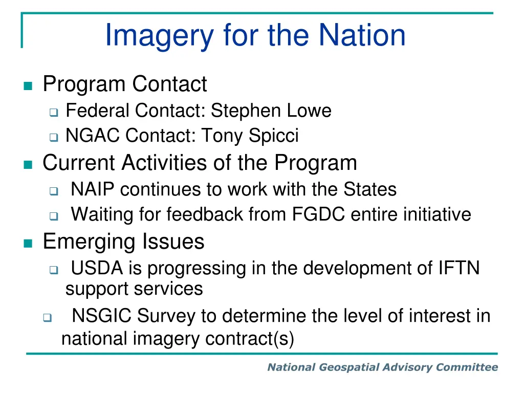 imagery for the nation