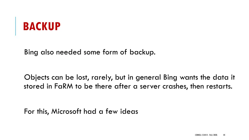 backup