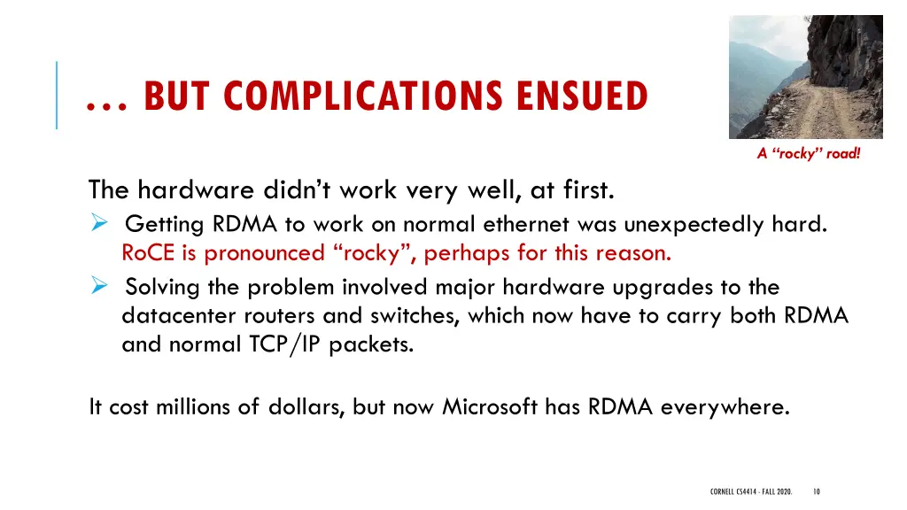 but complications ensued