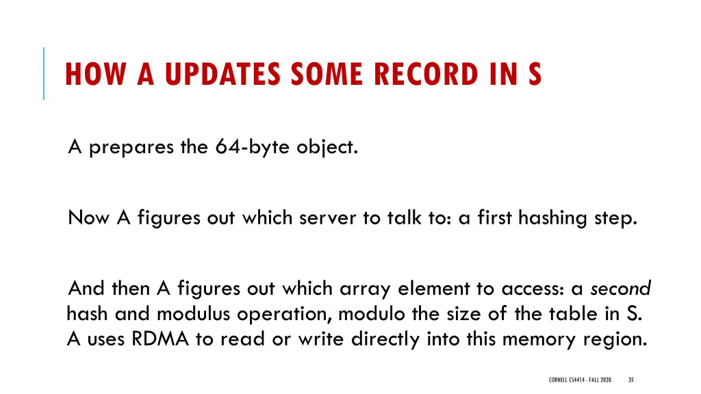 how a updates some record in s
