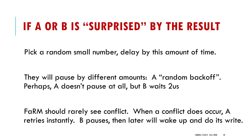 if a or b is surprised by the result