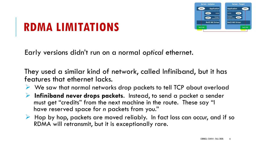 rdma limitations
