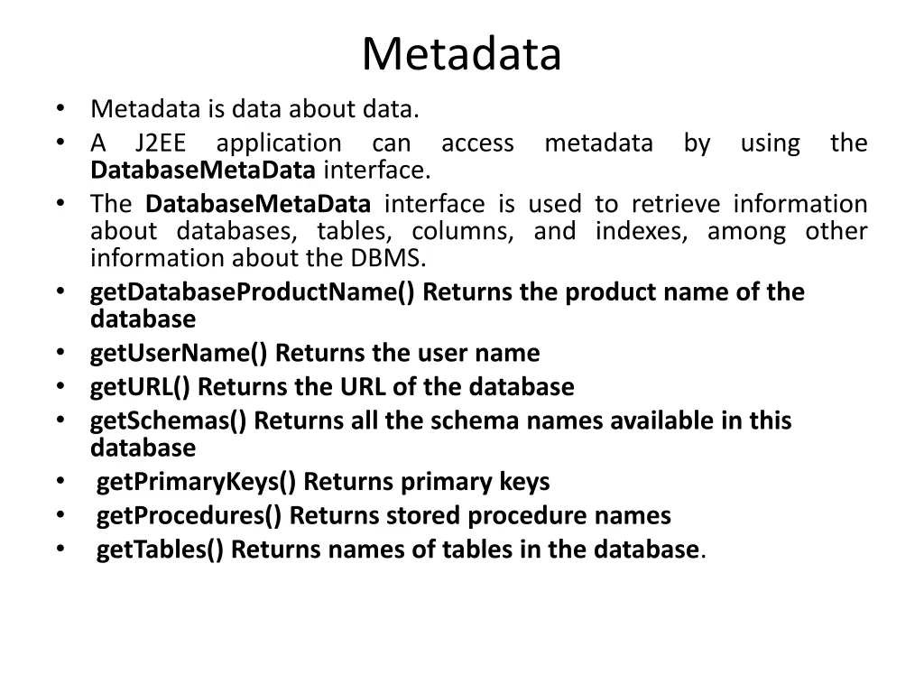 metadata