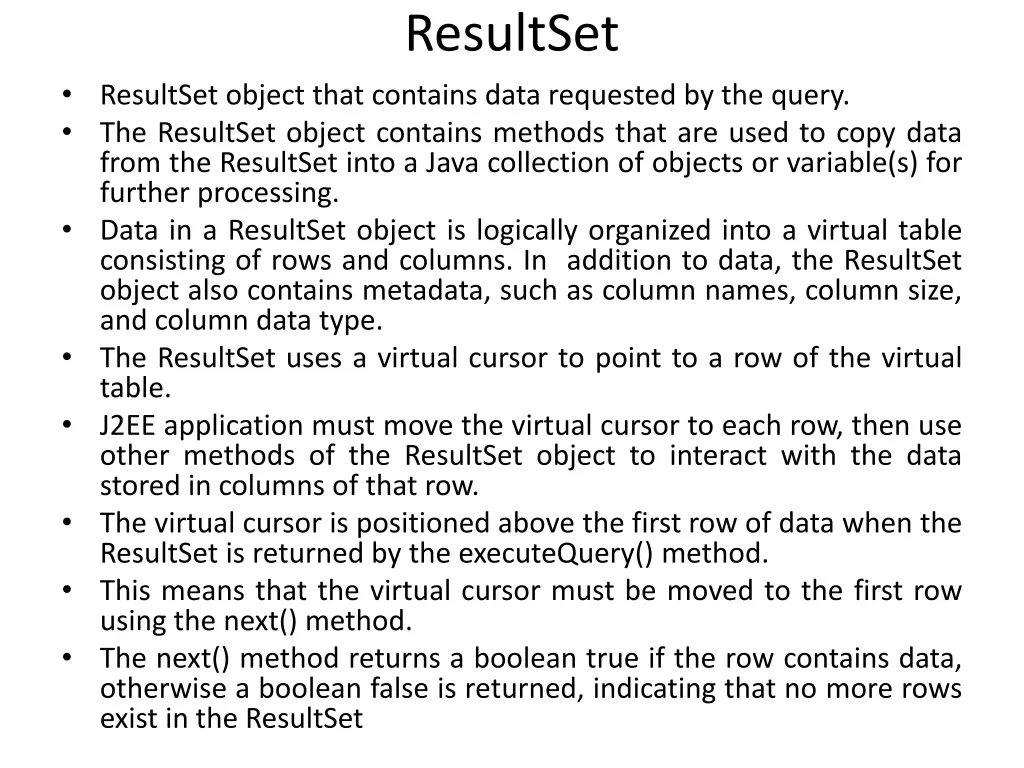 resultset
