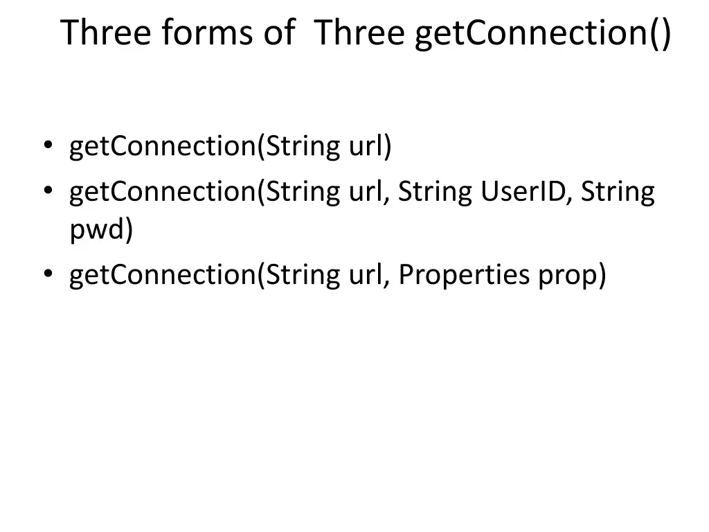 three forms of three getconnection