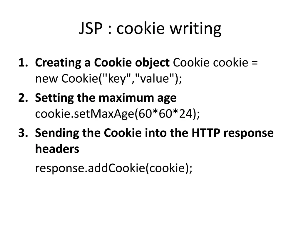 jsp cookie writing
