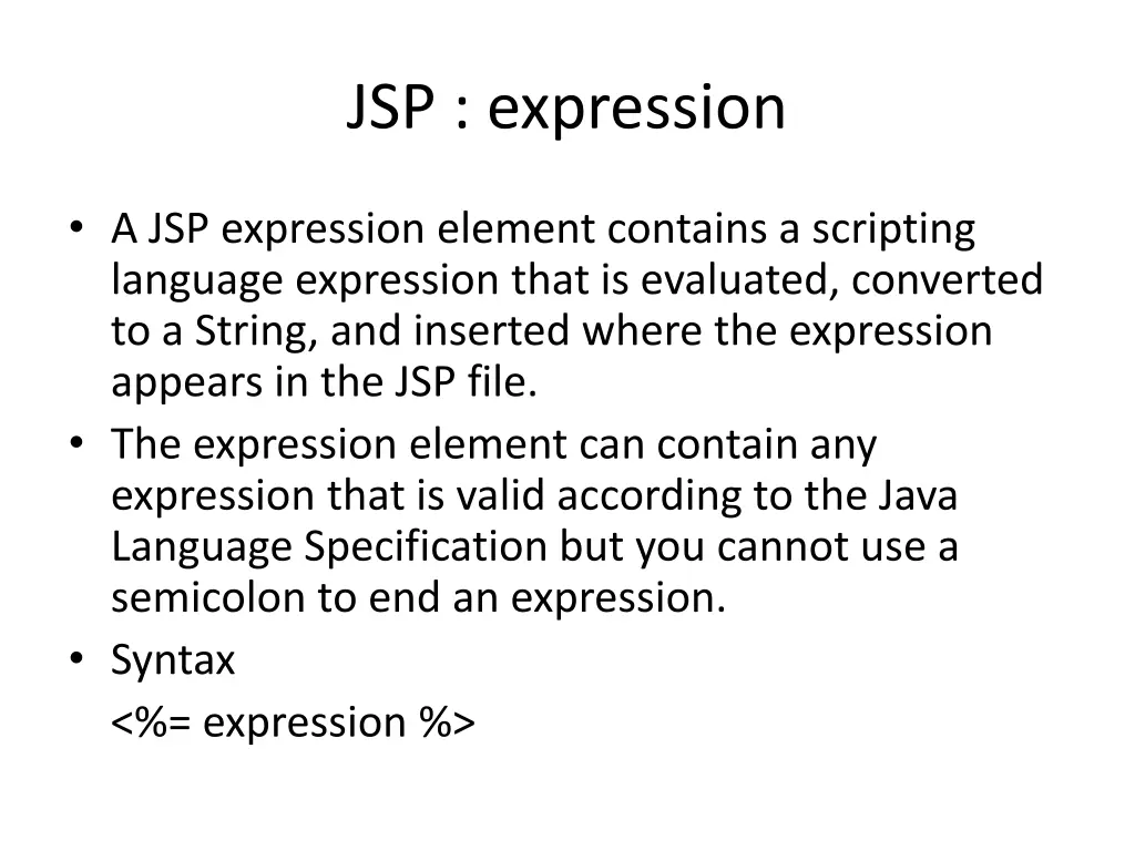 jsp expression