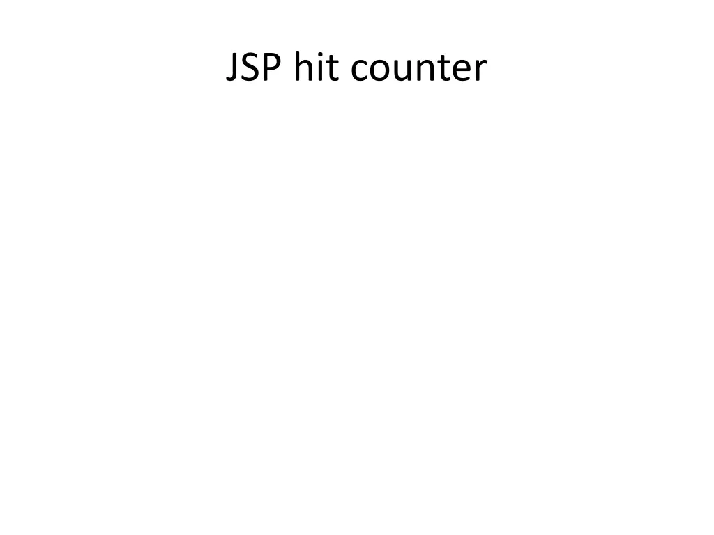 jsp hit counter