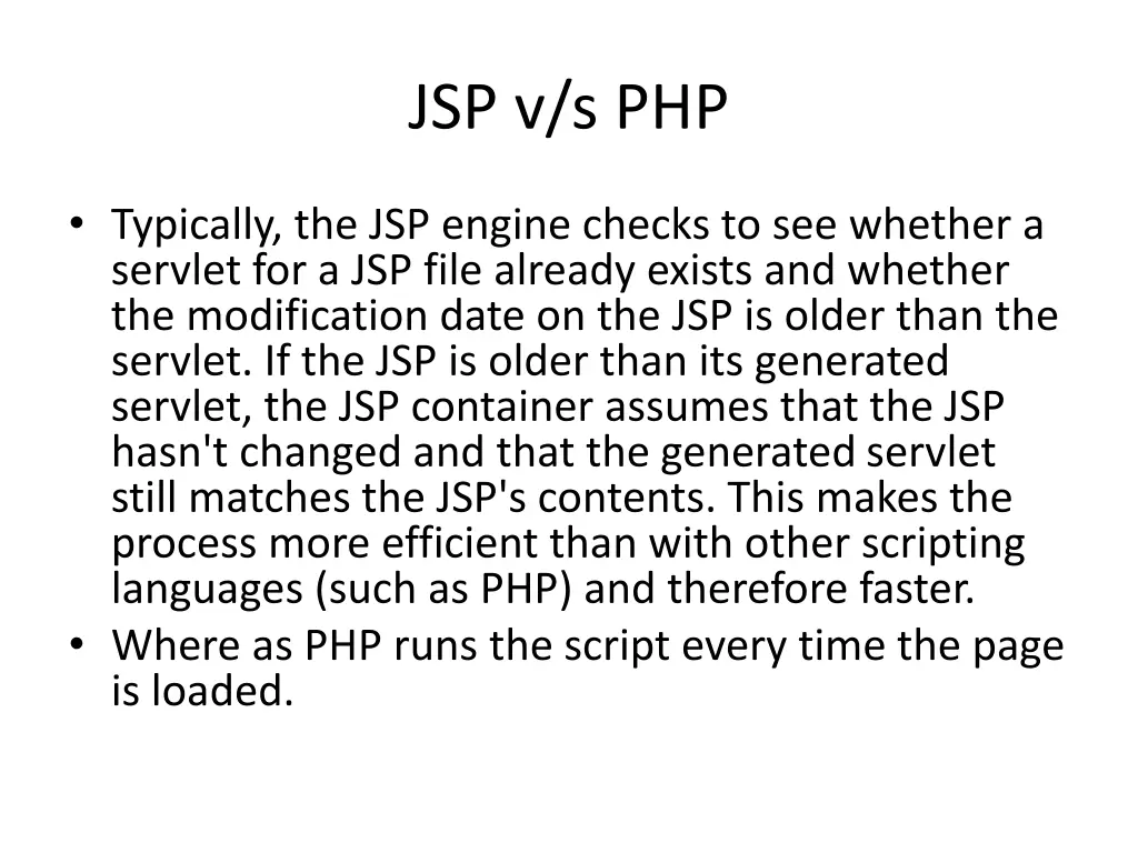 jsp v s php